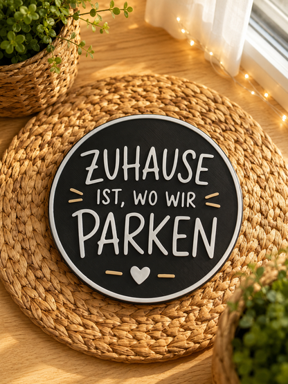 Camping Untersetzer Set mit Halter – 6-teiliges Wohnmobil & Camping Geschenk