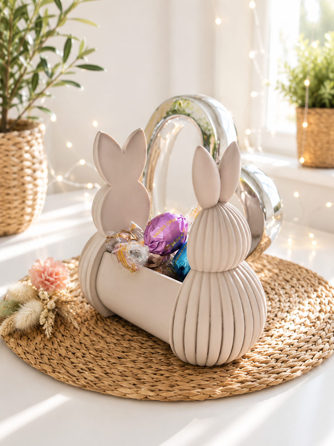 Hasenkörbchen als Oster- und Frühlingskörbchen mit Herz von CozyLabs Design