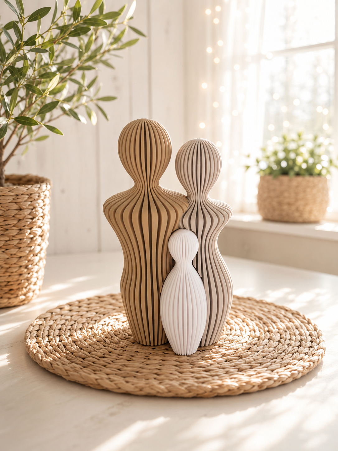 Familienglück – minimalistische Familienfigur mit bis zu 4 Kindern