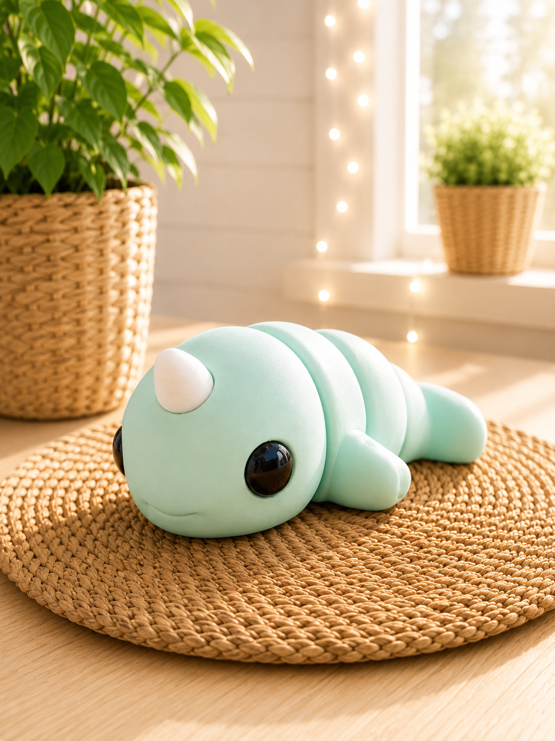 Snuggliez Baby Narwal von CozyLabs Design, niedliche Mini-Figur zum Sammeln und als Fidget-Begleiter