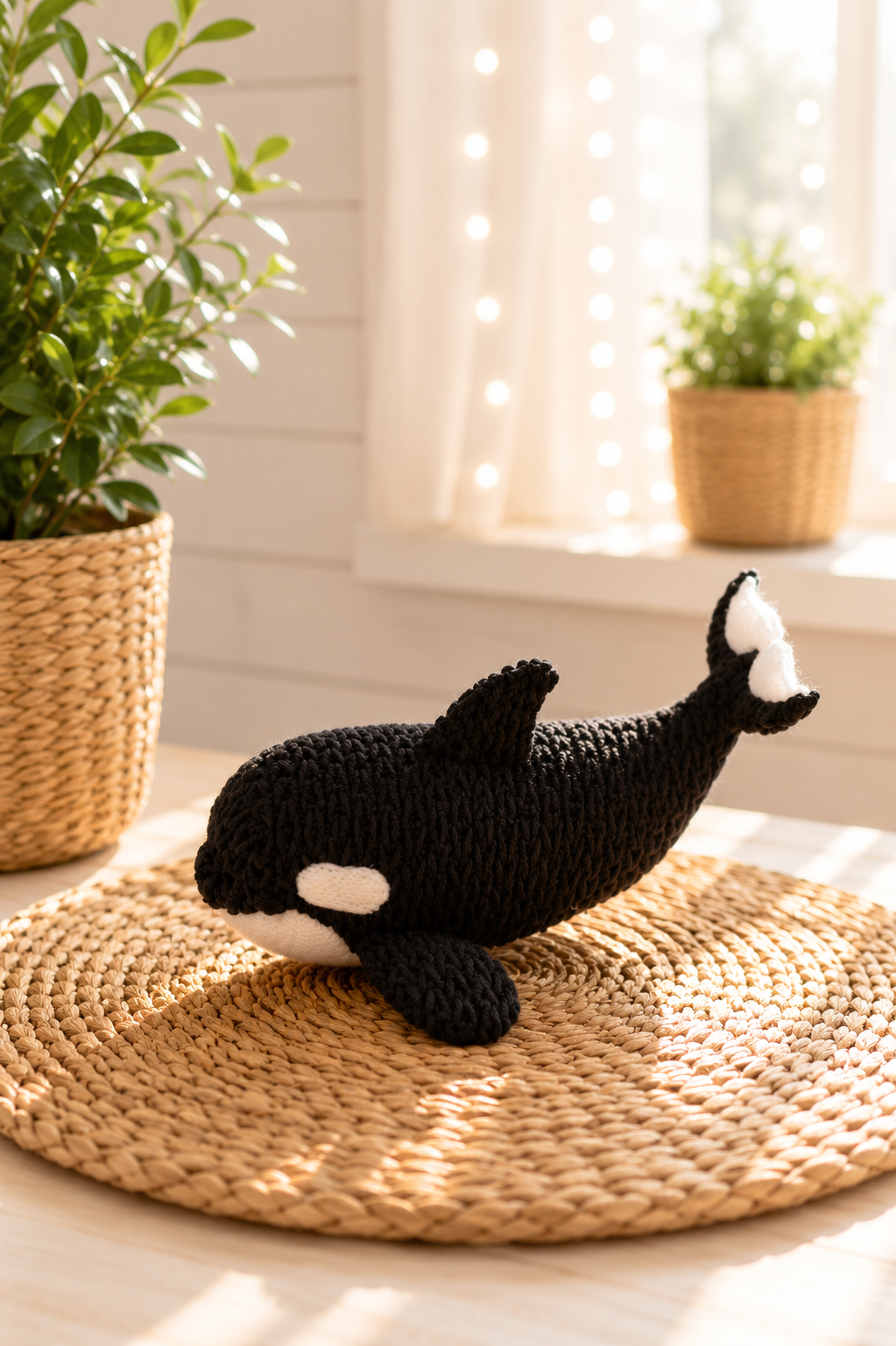 Schwertwal in Strickoptik – 3D-gedruckte Deko von CozyLabs Design