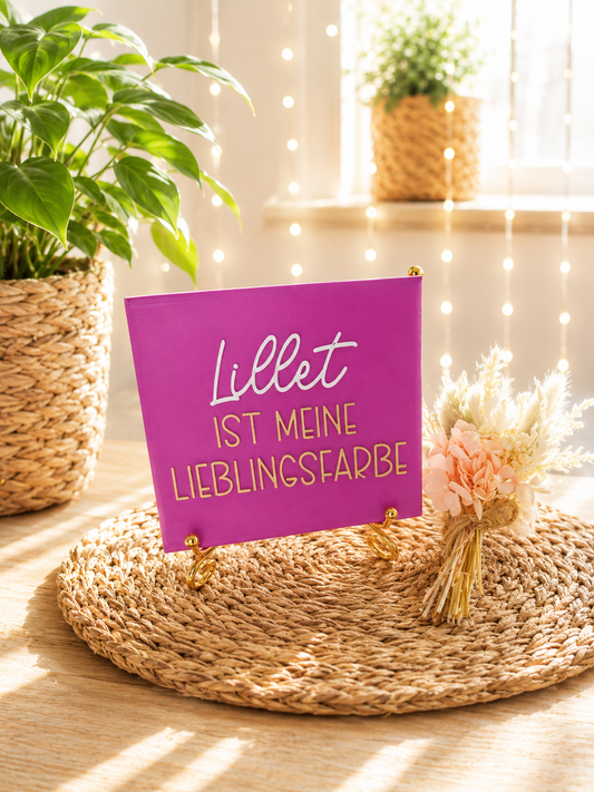 Sprüchekachel „Lillet ist meine Lieblingsfarbe"