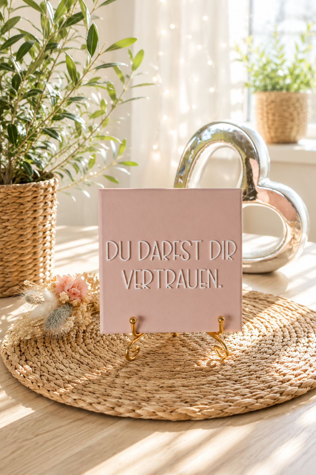 Sprüchekachel „Du darfst dir vertrauen“ von CozyLabs Design