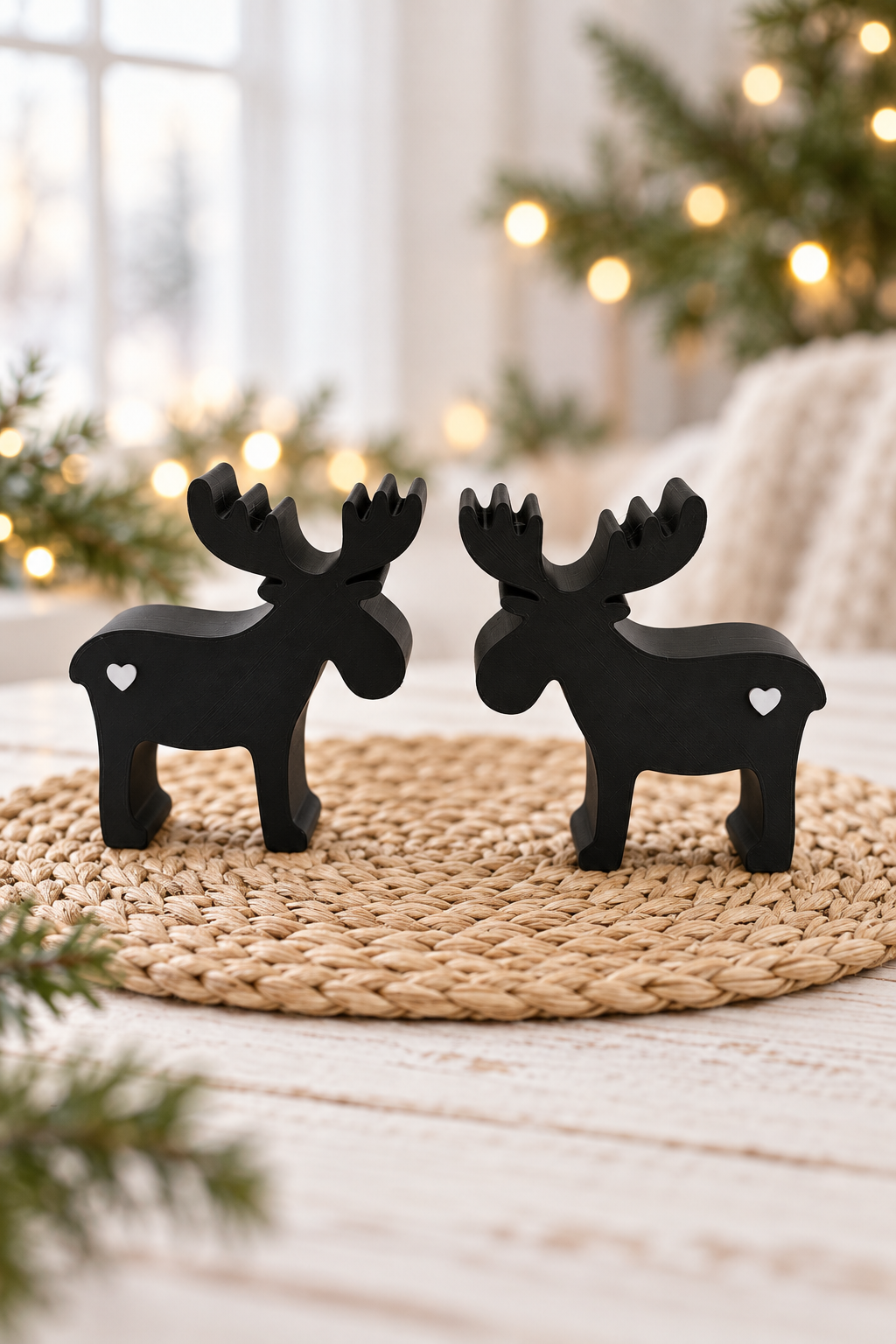Weihnachtselche 6er-Set – Elch Deko zu Weihnachten mit freier Farbwahl