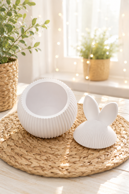 Hasendose „Lotti“ als Aufbewahrungsdose in Hasenform von CozyLabs Design