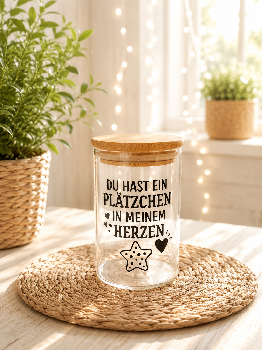 Plätzchenglas mit Spruch – kleines Glas für Kekse, Naschis & Weihnachtszauber von CozyLabs Design