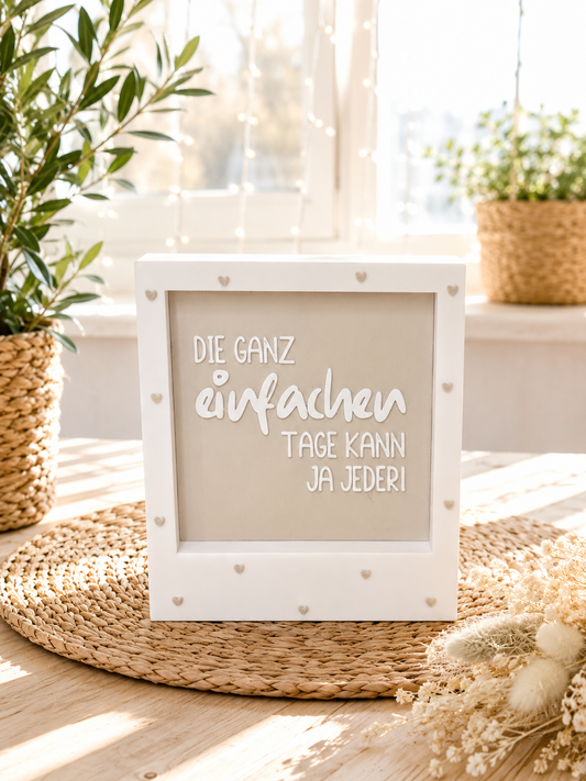 Überraschungsbox mit Spruch-Inlets für Magnetrahmen von CozyLabs Design