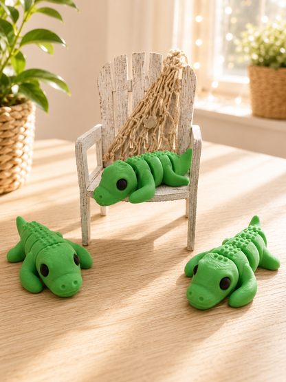 Snuggliez Baby Krokodil – bewegliche Flexi-Figur zum Sammeln, Spielen & Verschenken von CozyLabs Design