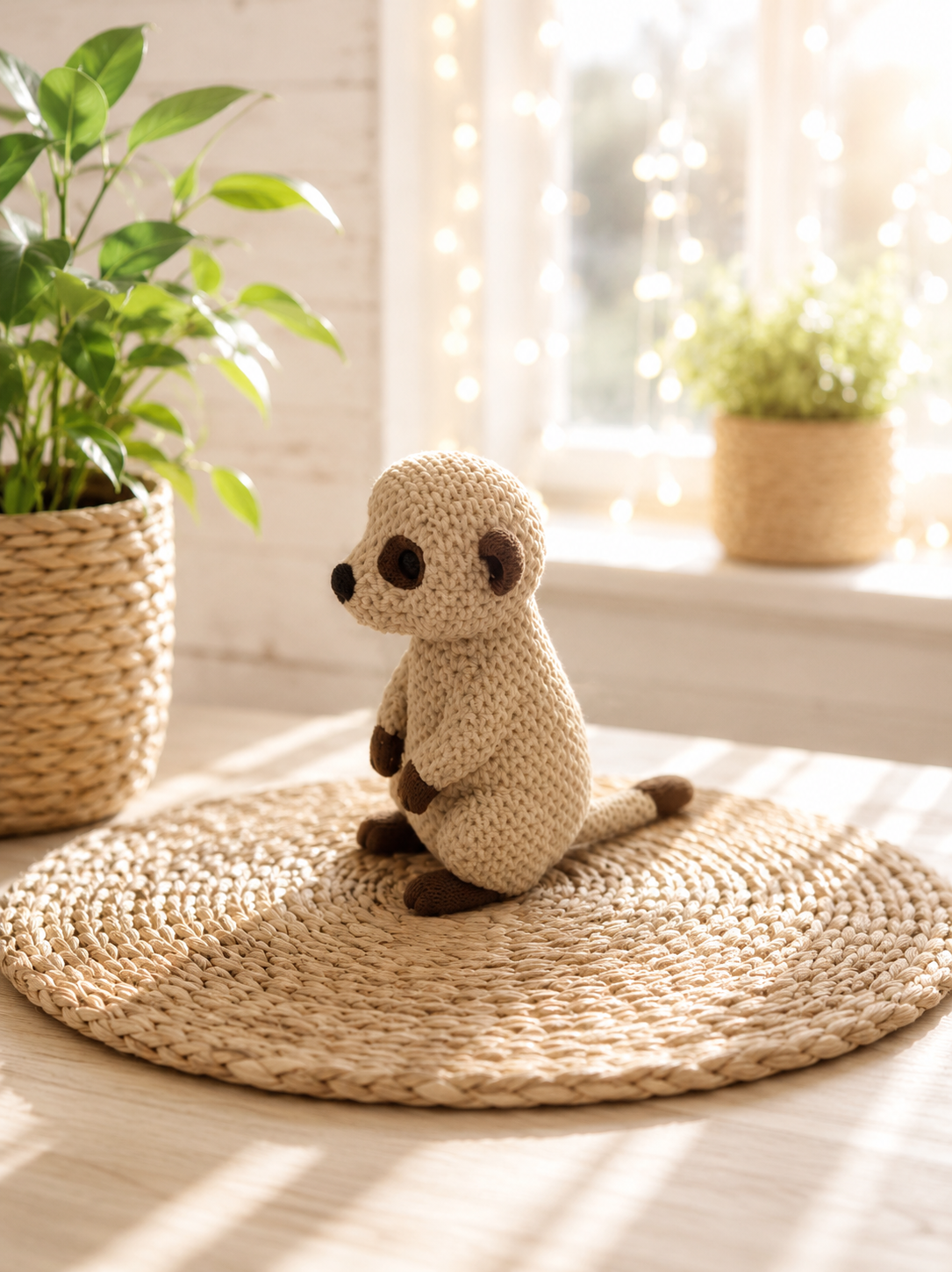 Erdmännchen in Strickoptik – 3D-gedruckte Deko-Figur von CozyLabs Design