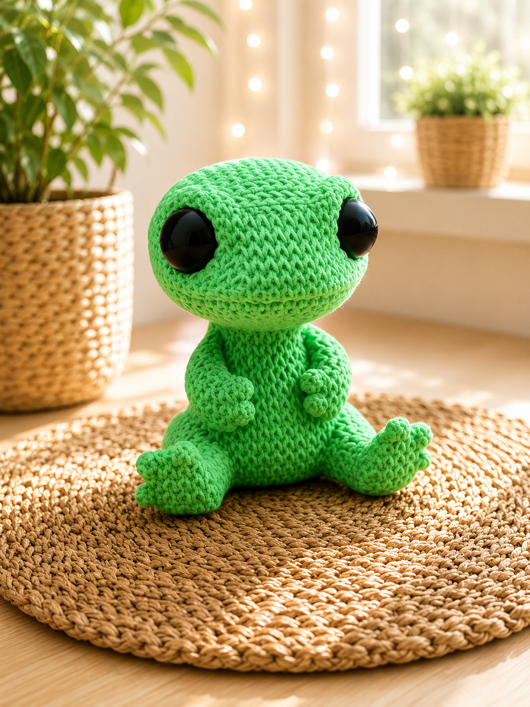 Gecko-Figur in Strickoptik von CozyLabs Design