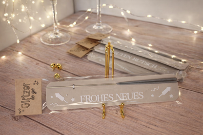 ✨ Glitzer-to-go Wunderkerzen Brettchen – kleines Geschenk & liebevolles Mitbringsel
