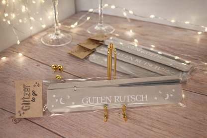 ✨ Glitzer-to-go Wunderkerzen Brettchen – kleines Geschenk & liebevolles Mitbringsel