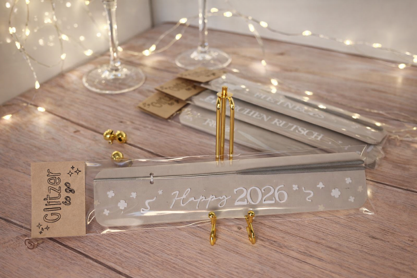 ✨ Glitzer-to-go Wunderkerzen Brettchen – kleines Geschenk & liebevolles Mitbringsel