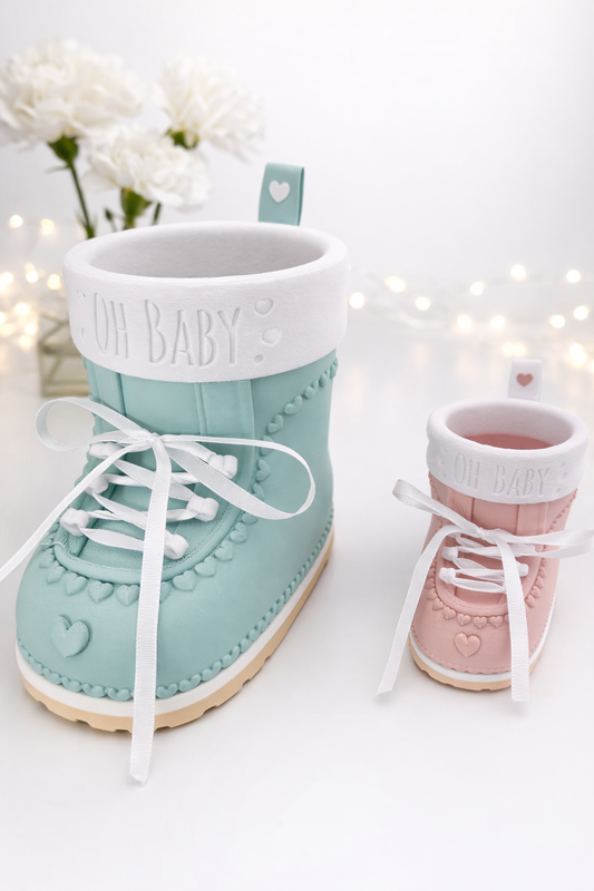 Personalisierter Babyschuh mit Namen oder Boy/Girl – Geschenk zur Geburt in 2 Größen