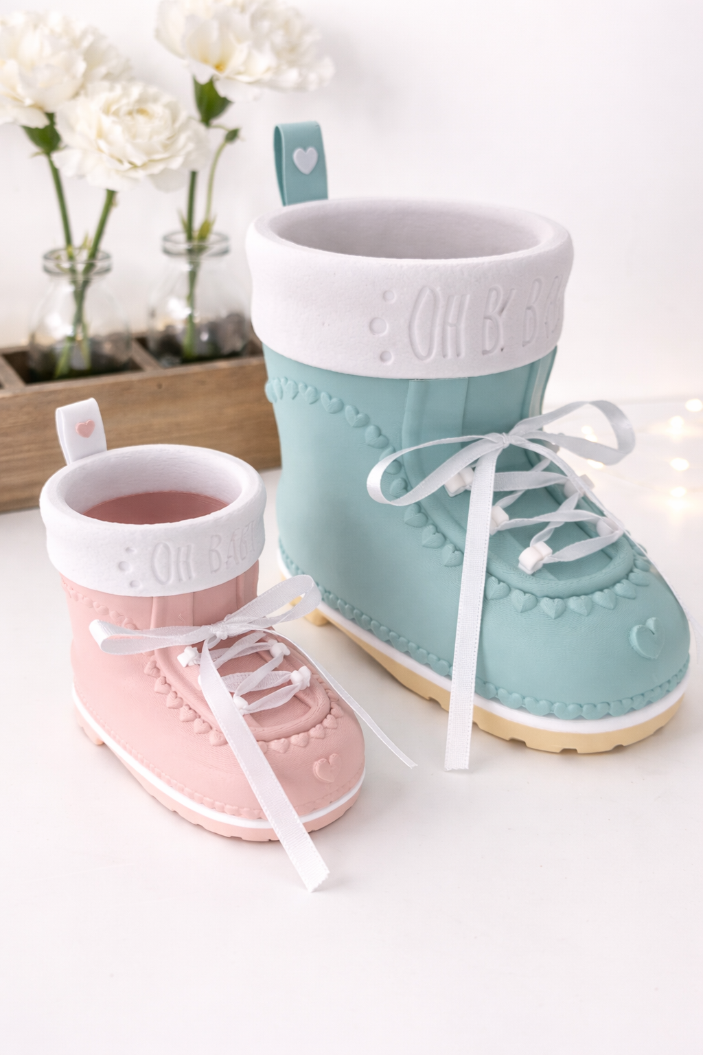Personalisierter Babyschuh mit Namen oder Boy/Girl – Geschenk zur Geburt in 2 Größen