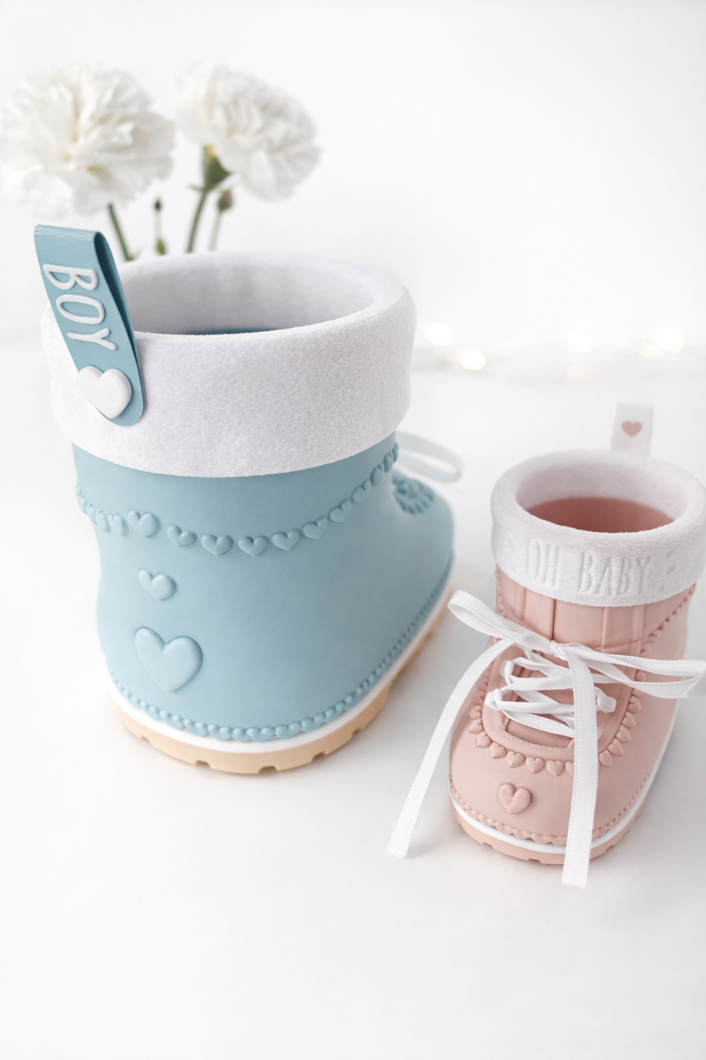 Personalisierter Babyschuh mit Namen oder Boy/Girl – Geschenk zur Geburt in 2 Größen