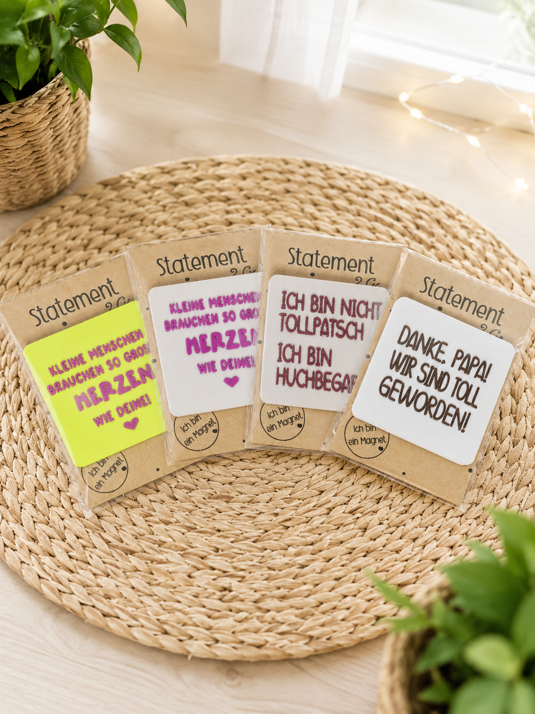 Statement2Go Magnete mit Spruch im Viererpack von CozyLabs Design
