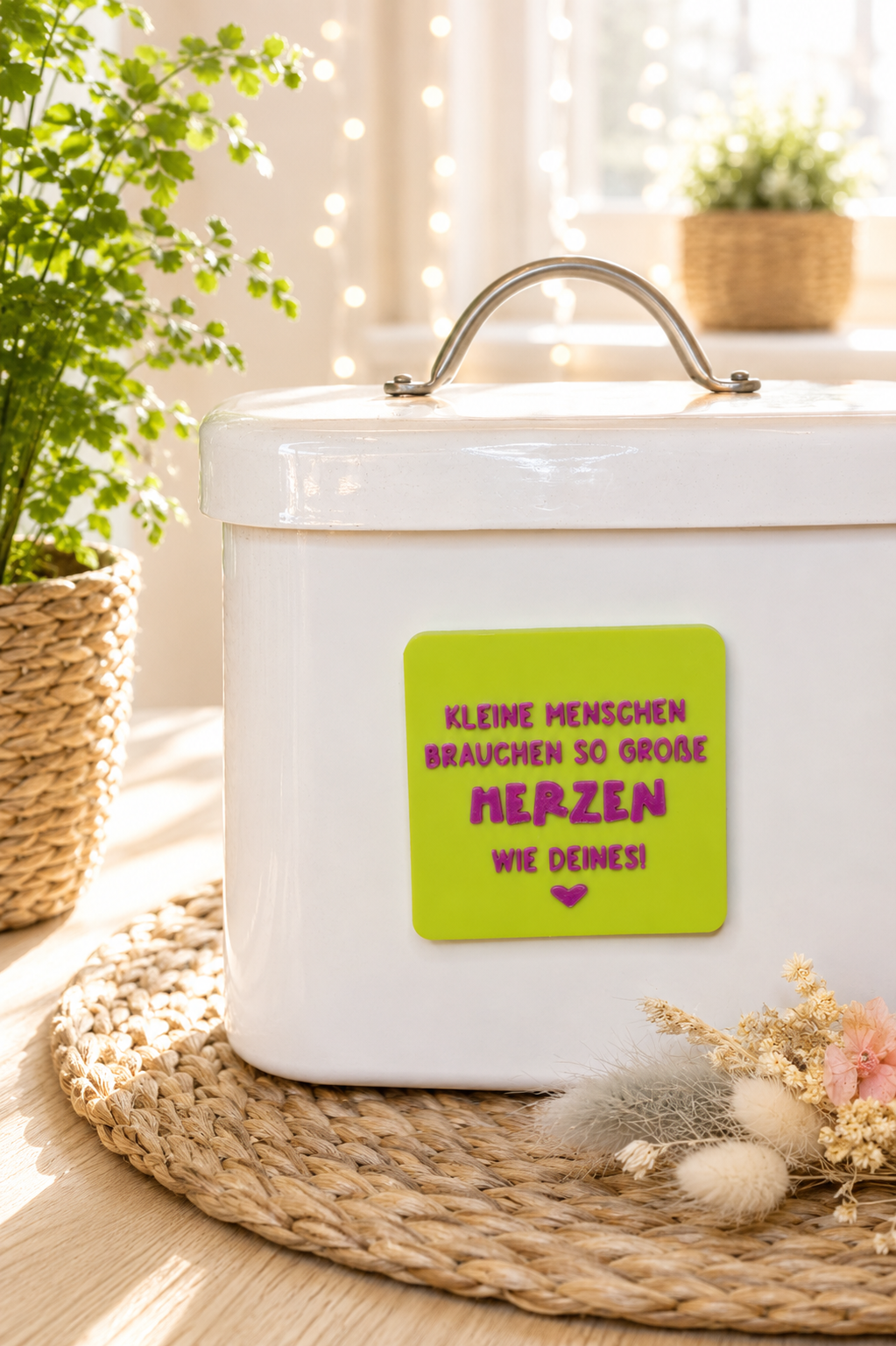 Kleine Menschen brauchen so große Herzen wie deins – Magnet mit Spruch von CozyLabs Design