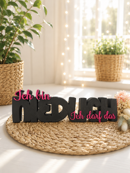 Schriftzug Ich bin niedlich, ich darf das von CozyLabs Design