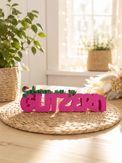 Schriftzug Geboren, um zu glitzern von CozyLabs Design