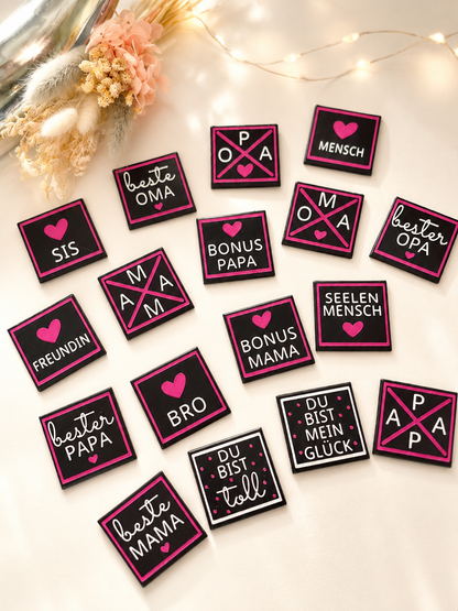 Magnet mit Herzbotschaft – freie Farbwahl | Kühlschrankmagnet | Geschenk für Mama, Papa, Freundin & Lieblingsmenschen
