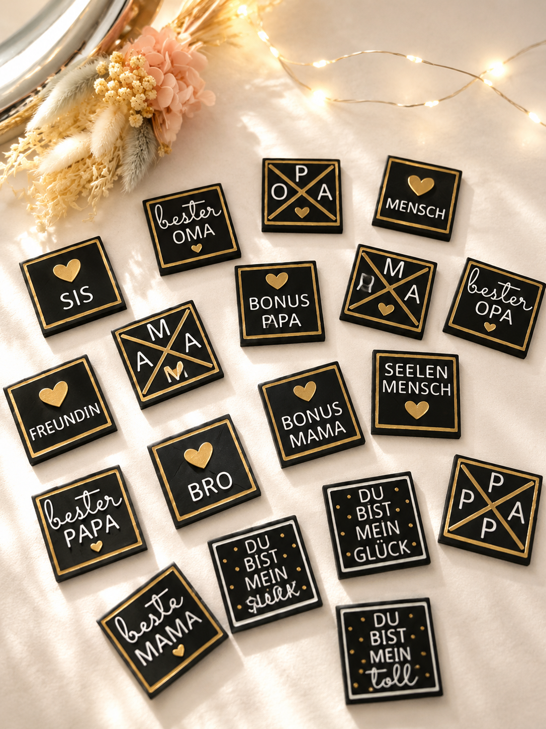 Magnet mit Herzbotschaft – freie Farbwahl | Kühlschrankmagnet | Geschenk für Mama, Papa, Freundin & Lieblingsmenschen