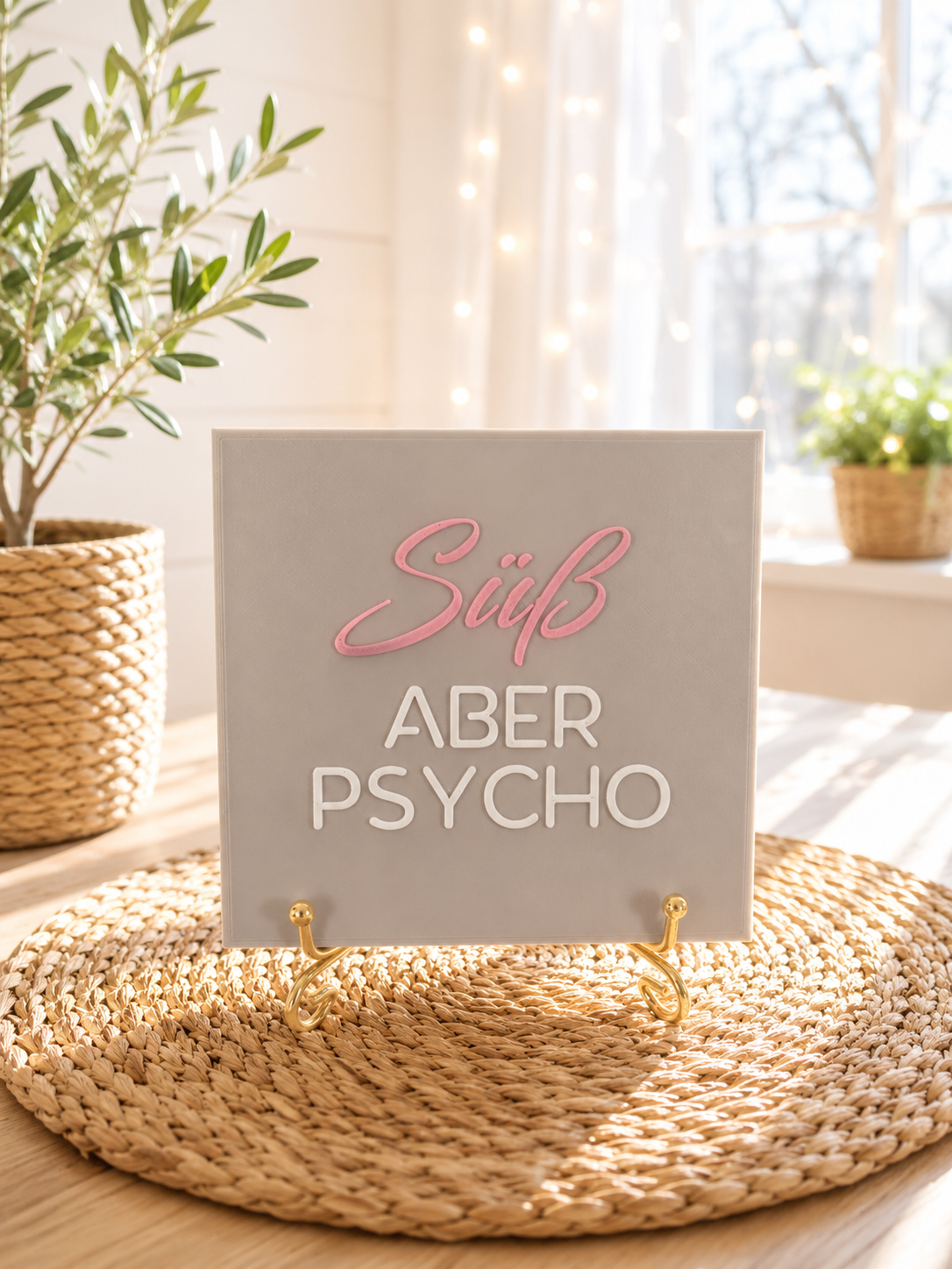 Sprüchekachel "Süß aber Psycho"