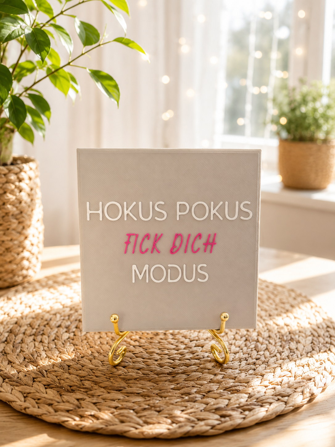 Sprüchekachel "Hokus Pokus f*** dich Modus"