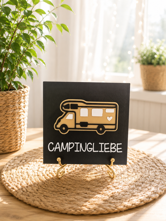 Sprüchekachel "Campingliebe Wohnmobil"