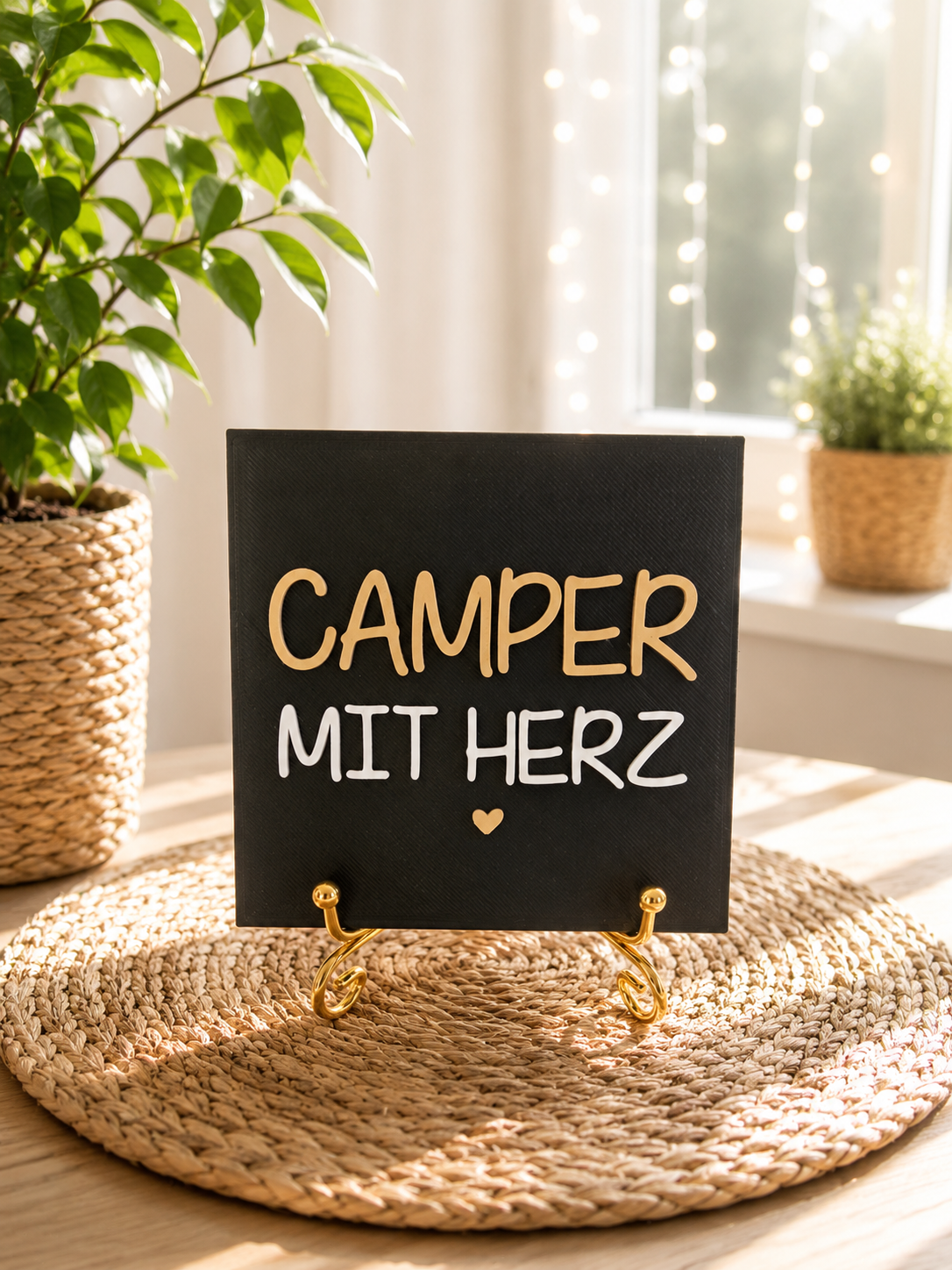 Sprüchekachel "Camper mit Herz"