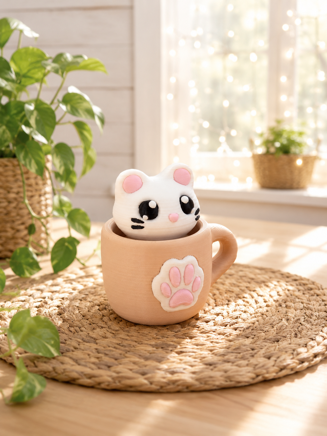 Mellow Cups mit Katze – niedliches Clicky-Spielzeug zum Drücken & Liebhaben
