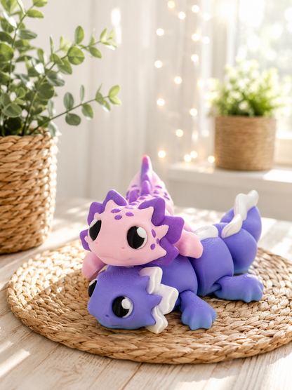 Flexi-Axolotl Schlüsselanhänger / Figur – süß, beweglich & voller Unterwasser-Charme