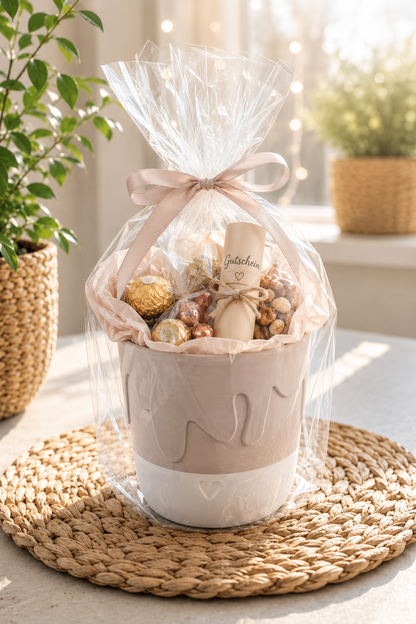 Geschenkebecher – dekorativer Becher für kleine Aufmerksamkeiten
