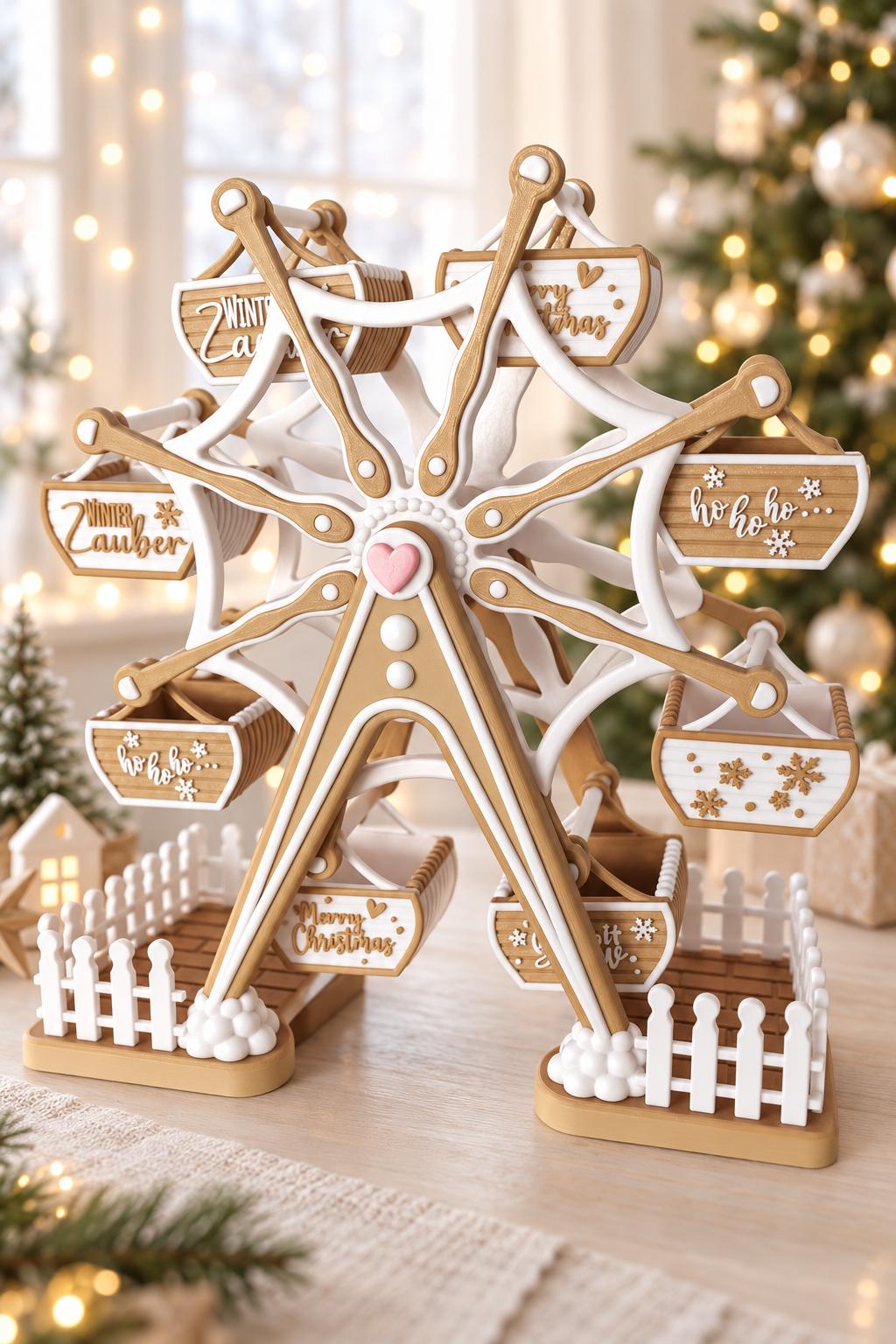 Riesenrad Weihnachtswelt – 3D-gedruckte Deko für Naschereien & festliche Stimmung