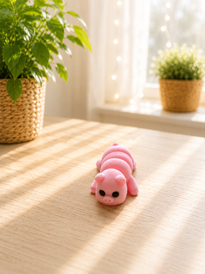 Snuggliez Baby Schwein – bewegliche Flexi-Figur als kleiner Glücksbringer von CozyLabs Design