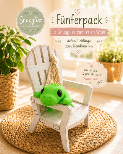 Snuggliez 5er-Tüte – fünf bewegliche Flexi-Figuren zum Sammeln, Verschenken & Liebhaben von CozyLabs Design