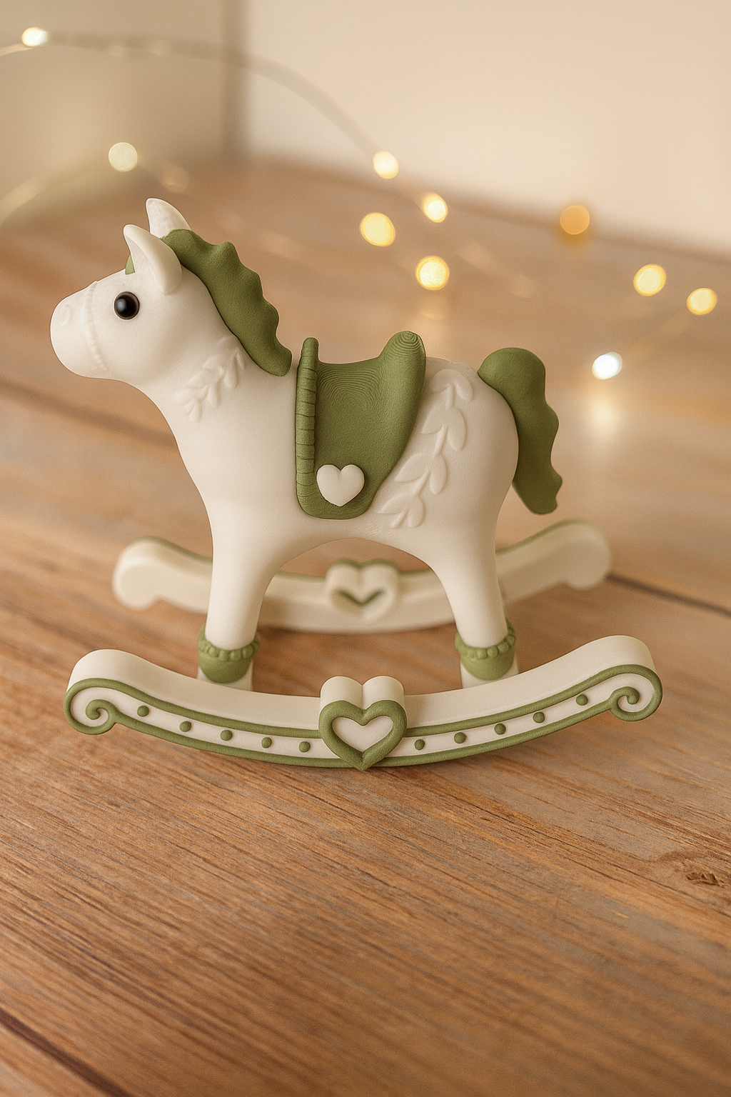 Simsalabim Schaukelpferd von CozyLabs Design, große und kleine Version, als gemütliche Weihnachtsdeko aus Holz.