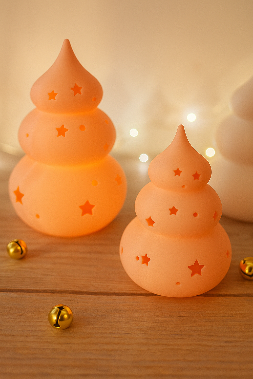 Lichterbaum Deko Set von CozyLabs Design mit 3D-gedruckten LED-Bäumen für Winter, Weihnachten und Geschenkideen