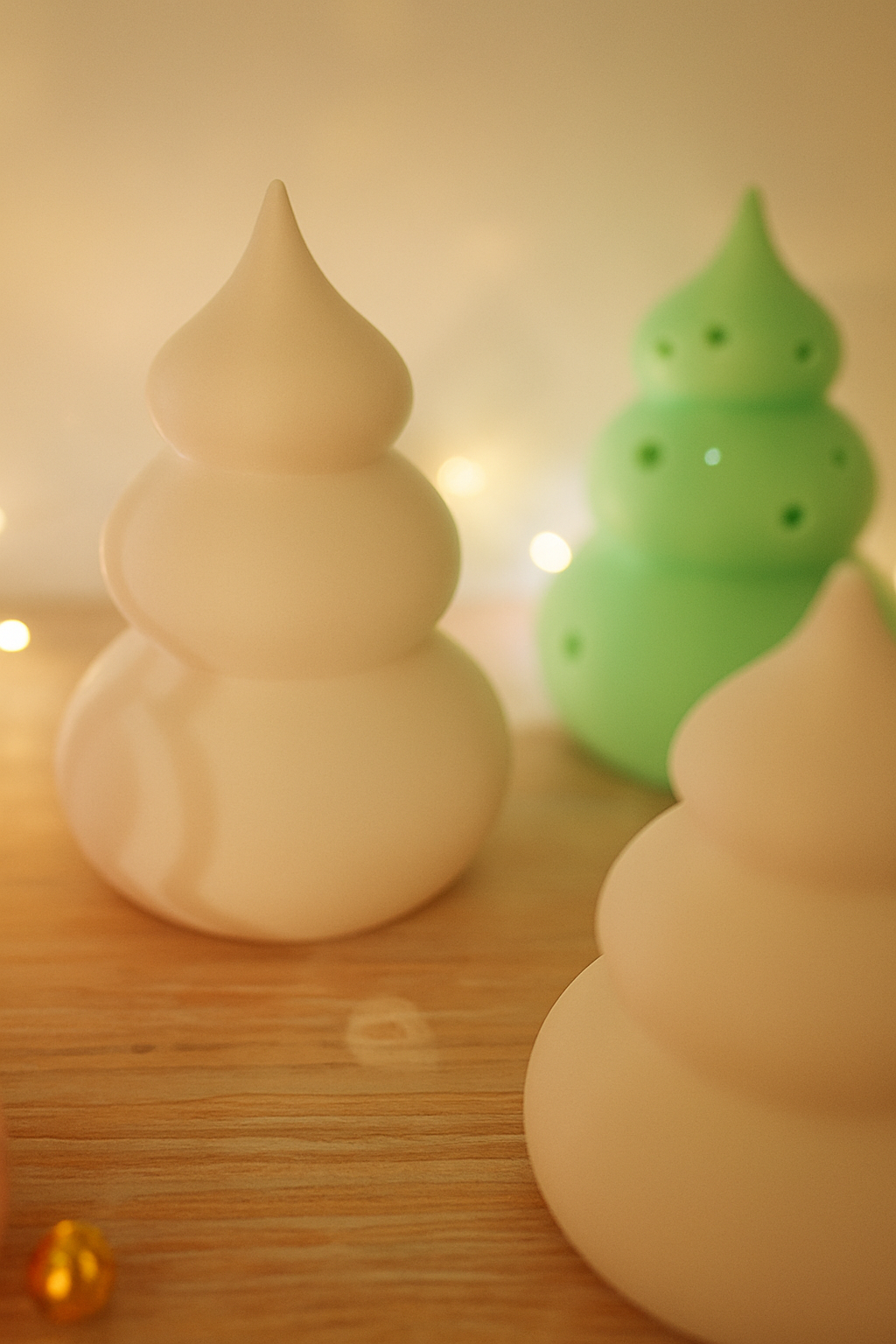 Lichterbaum Deko Set von CozyLabs Design mit 3D-gedruckten LED-Bäumen für Winter und Weihnachten, festliche Dekoration