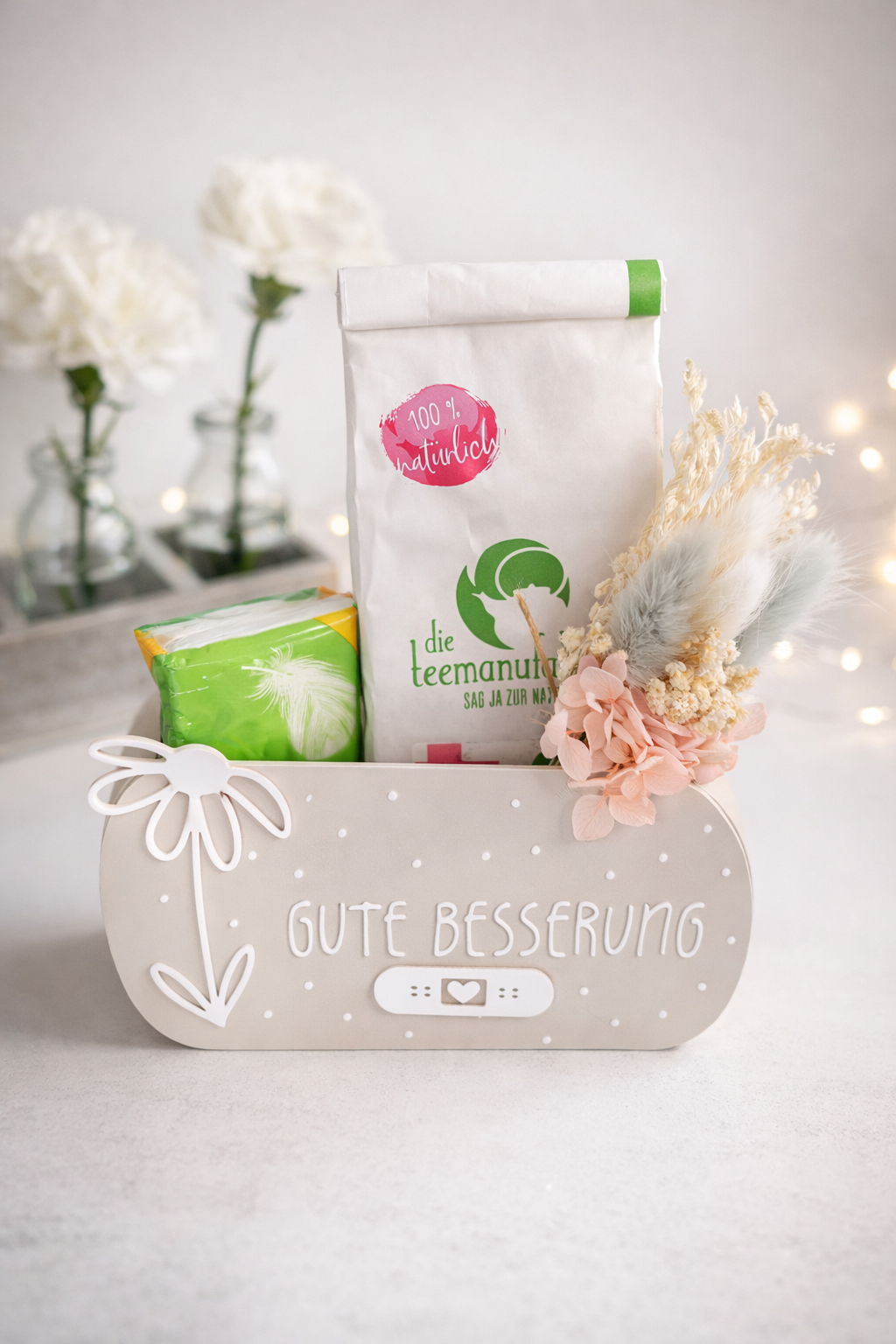Gute Besserung Geschenkbox – kleine Aufmunterung zum liebevollen Befüllen von CozyLabs Design