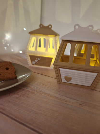 Weihnachtliche Gondeln im 4er-Set – Wintermagie für dein Zuhause