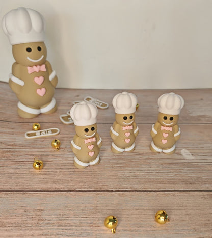 Lebkuchen Streuer-Set – Salz & Pfeffer, Zimt & Zucker | Weihnachten, Geschenkedeal, Mini Shaker mit Herz & Verpackung