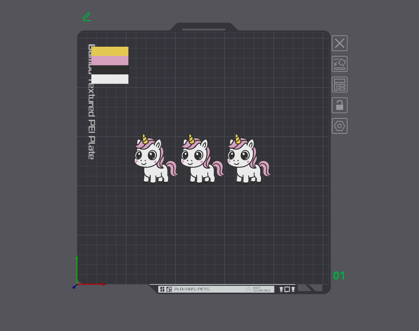 Digitaler 3MF Download – Einhorn NFC Anhänger für Bambu Studio