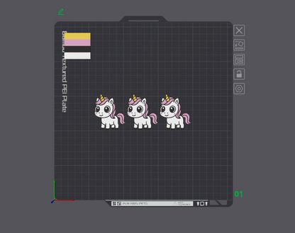 Digitaler 3MF Download – Einhorn NFC Anhänger für Bambu Studio