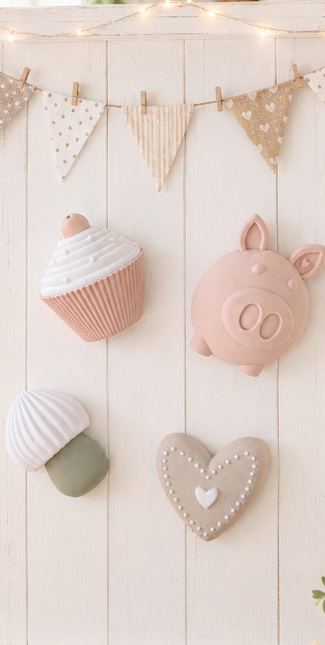 Kleine Glücks-Magnete – Schweinchen, Herz, Glückspilz & Cupcake