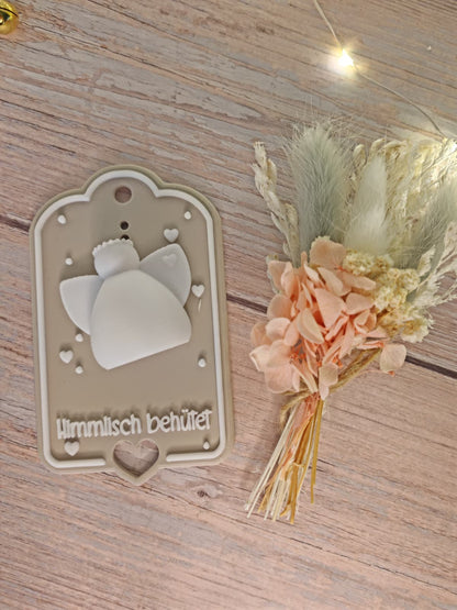 Paulinchen Schutzengel-Magnet – Süßer Glücksbringer mit Brettchen oder Karte | Liebevolles Geschenk & Schutzengel
