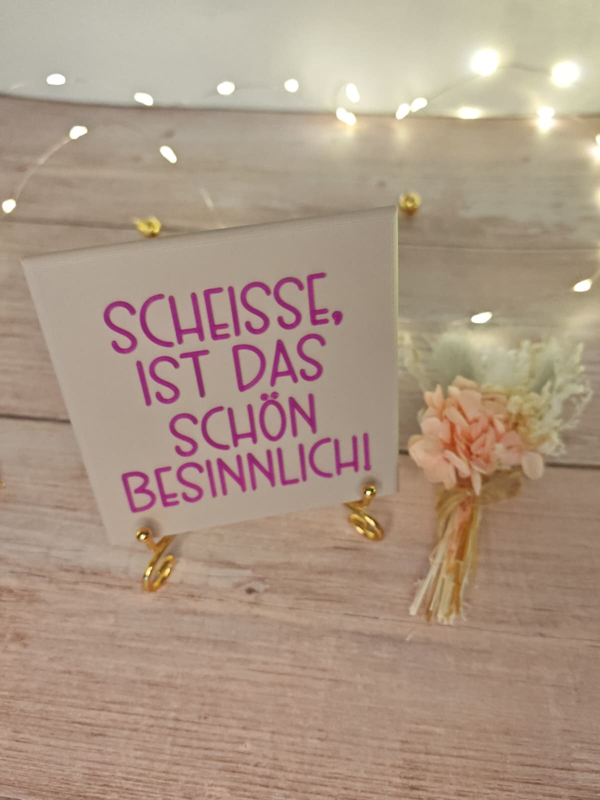 Sprüchekachel „Kachel 2 Go“ – "Scheisse, ist das schön besinnlich!"