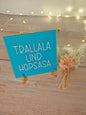 Sprüchekachel „Trallala und Hopsasa"