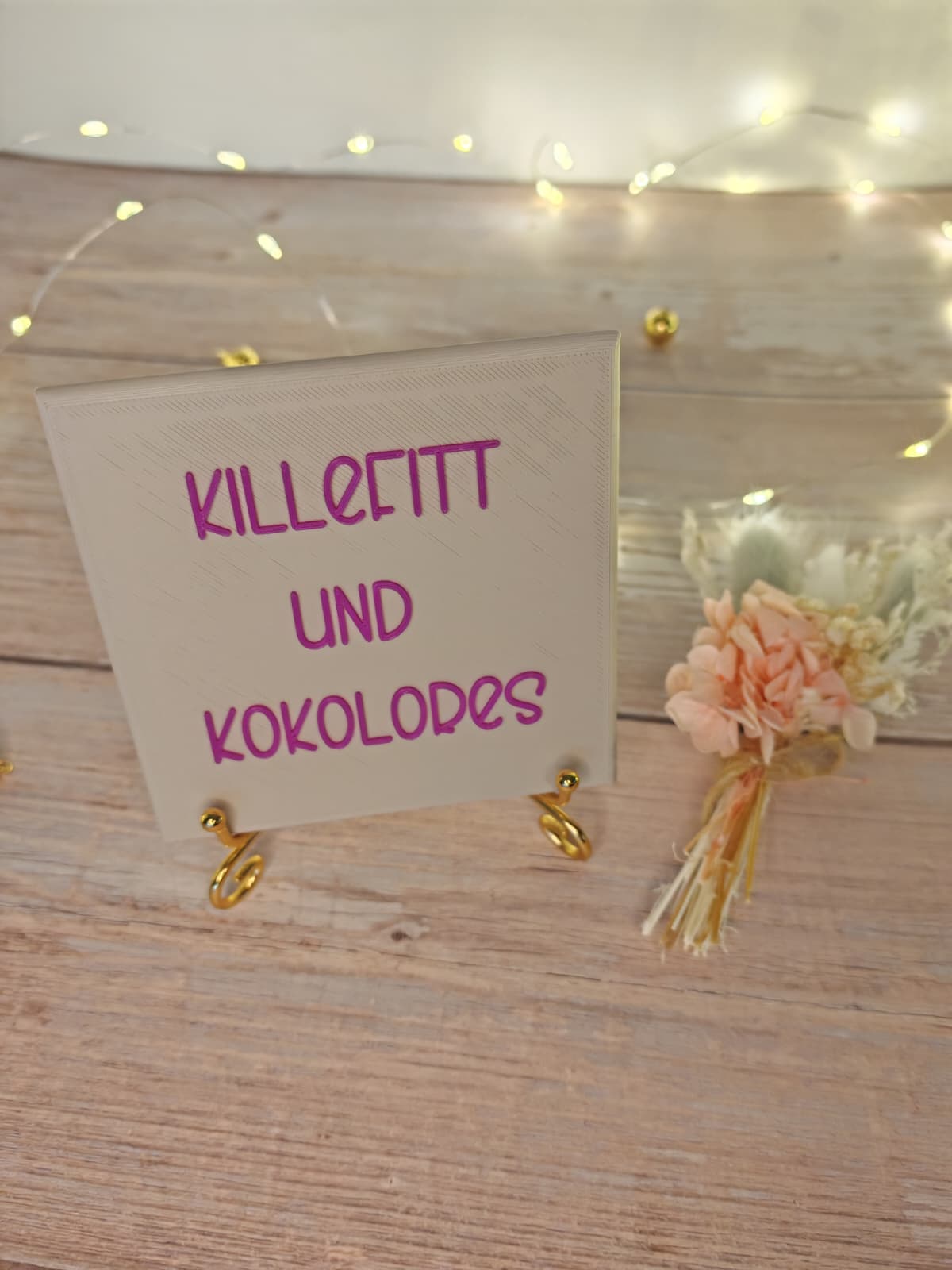 Sprüchekachel „Killefitt und Kokolores"