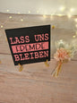 Sprüchekachel „Lass uns Fremde bleiben"